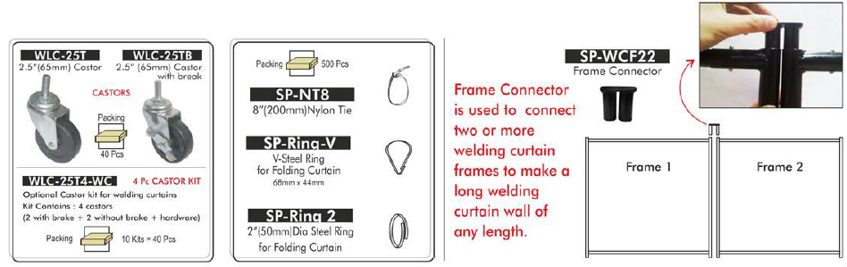 Accessories For Welding Curtains